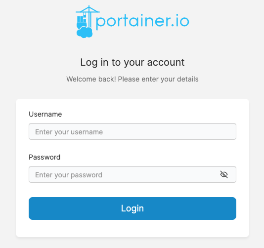 Portainer Login to your account